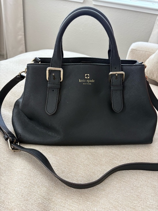 kate spade Black Leather Satchel with Gold Hardware - Picture 6 of 6